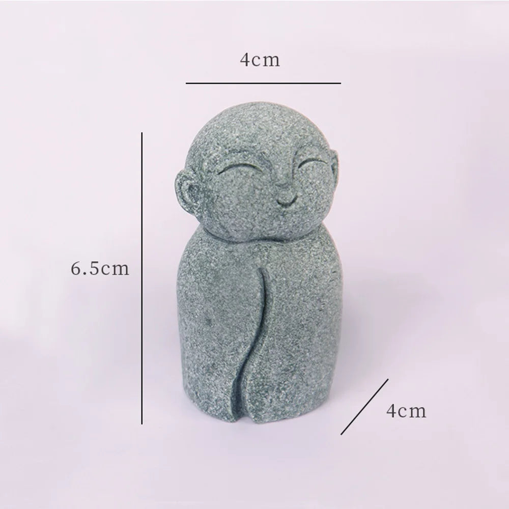 Garden Decoration Buddha Stone Statue Little Buddhist Monks Buddhism Figurines Home Decor