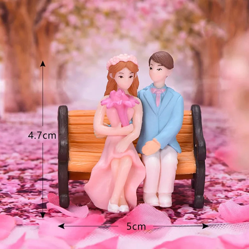 Lovers Couple Miniature Mini Doll Terrarium Figurines Fairy Garden Home Decor Accessories