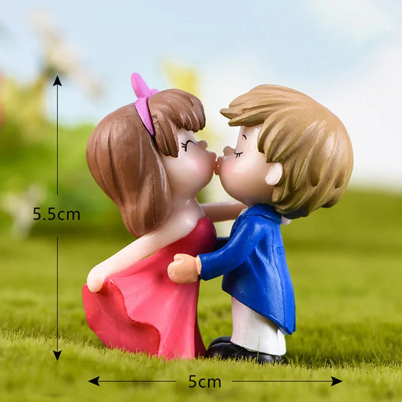 Lovers Couple Miniature Mini Doll Terrarium Figurines Fairy Garden Home Decor Accessories