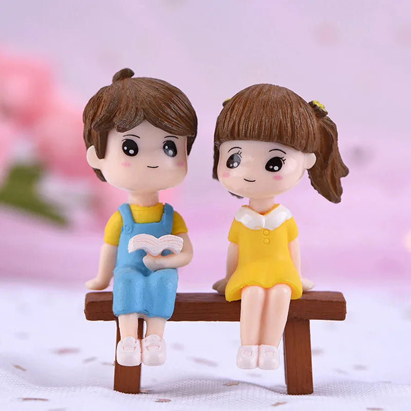 Lovers Couple Miniature Mini Doll Terrarium Figurines Fairy Garden Home Decor Accessories