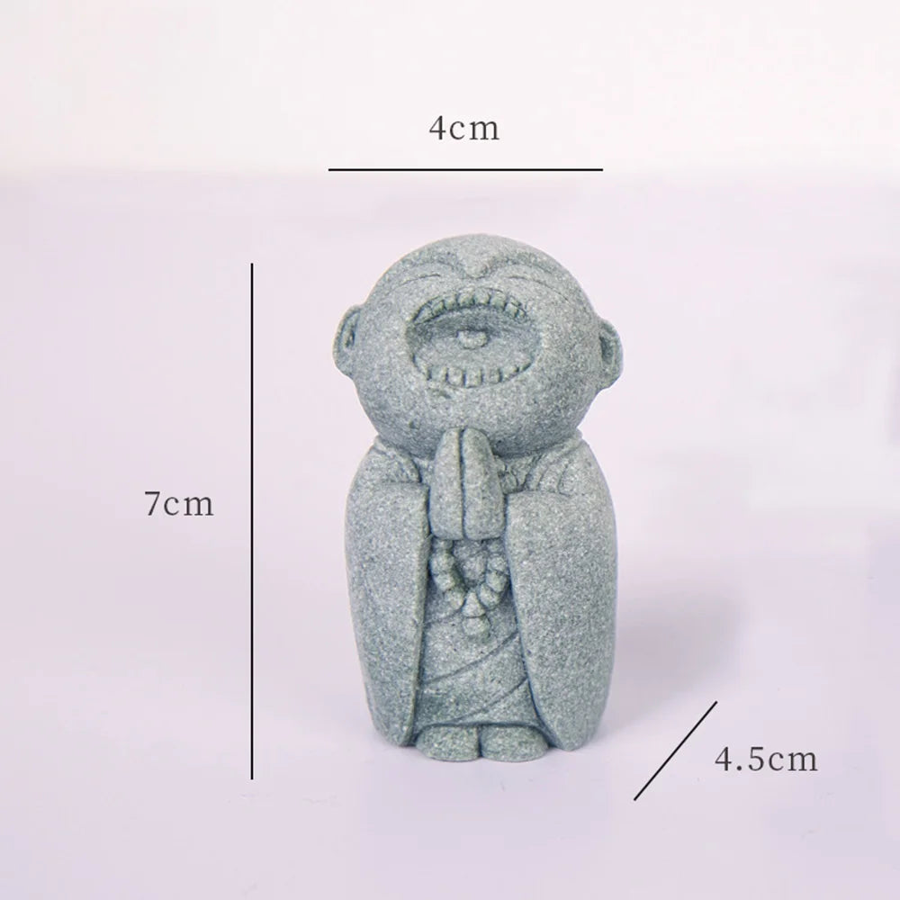 Garden Decoration Buddha Stone Statue Little Buddhist Monks Buddhism Figurines Home Decor