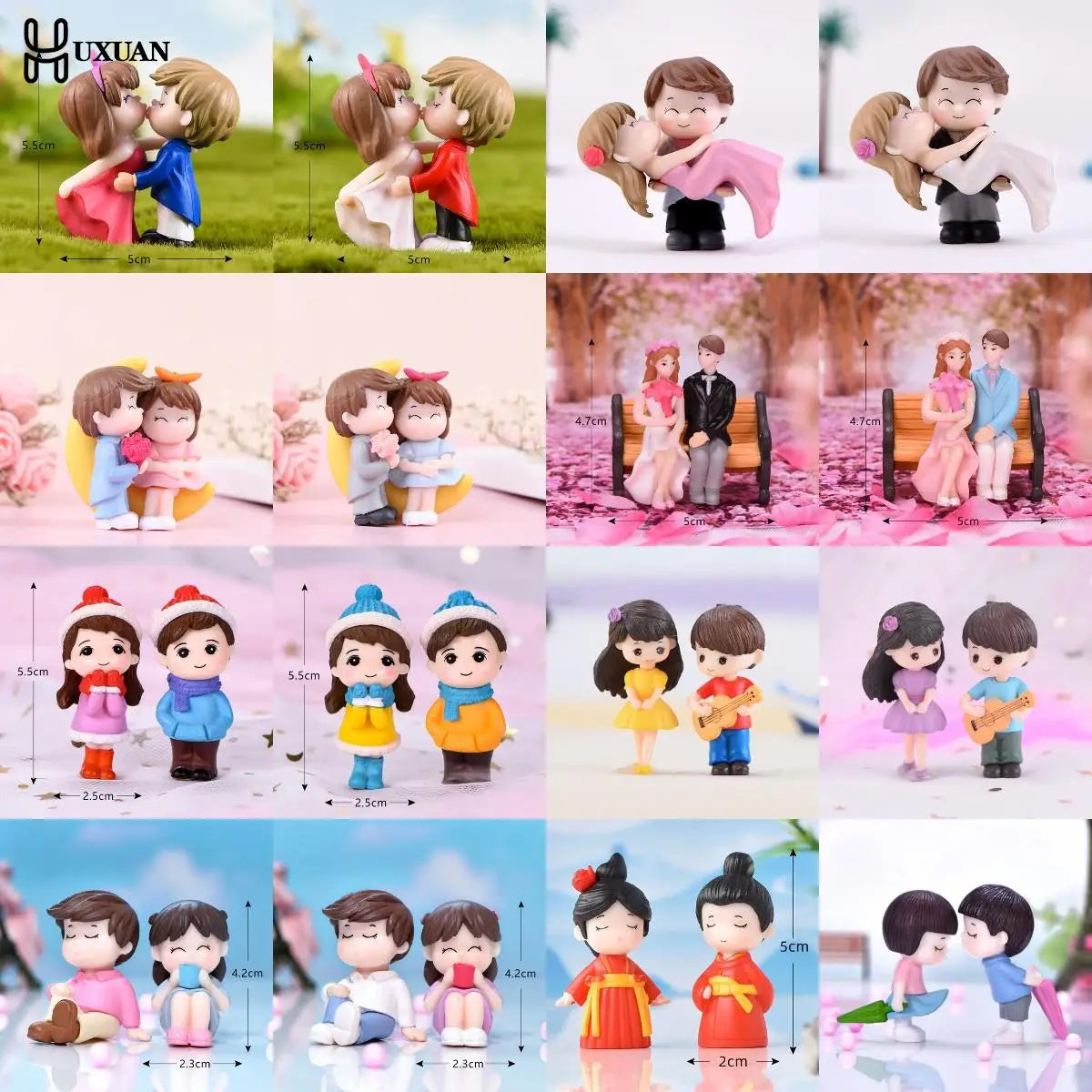 Lovers Couple Miniature Mini Doll Terrarium Figurines Fairy Garden Home Decor Accessories