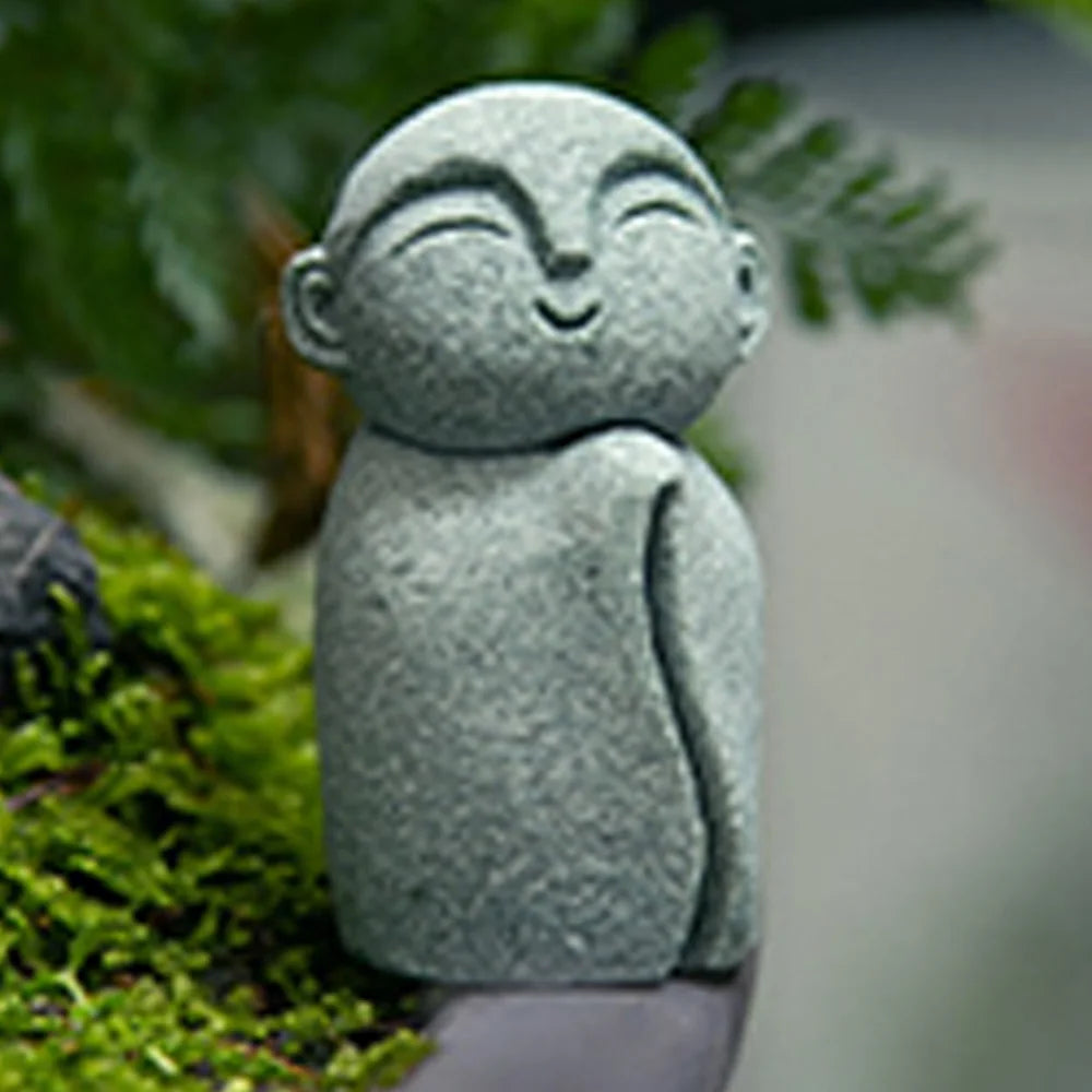 Garden Decoration Buddha Stone Statue Little Buddhist Monks Buddhism Figurines Home Decor