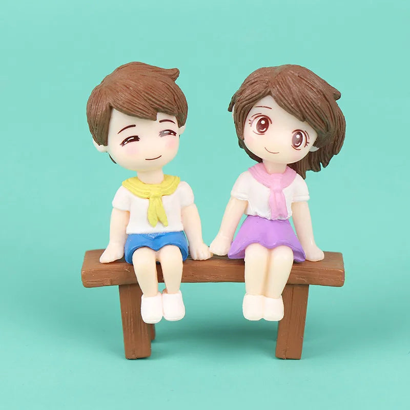 Lovers Couple Miniature Mini Doll Terrarium Figurines Fairy Garden Home Decor Accessories