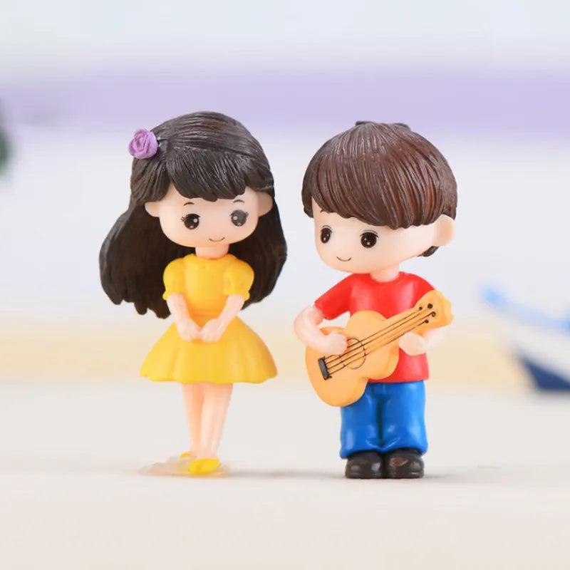 Lovers Couple Miniature Mini Doll Terrarium Figurines Fairy Garden Home Decor Accessories