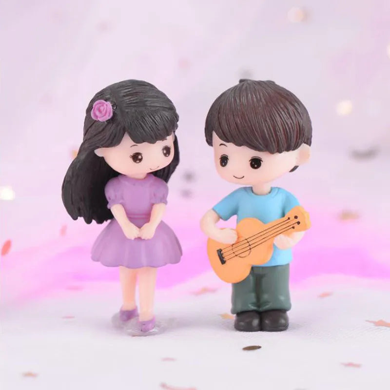 Lovers Couple Miniature Mini Doll Terrarium Figurines Fairy Garden Home Decor Accessories