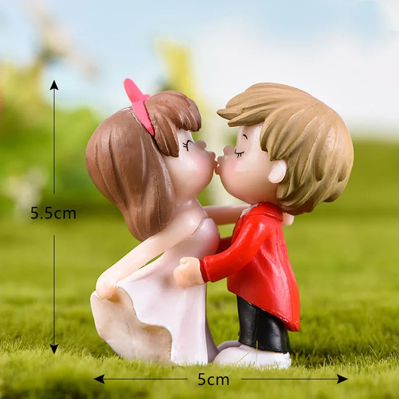 Lovers Couple Miniature Mini Doll Terrarium Figurines Fairy Garden Home Decor Accessories