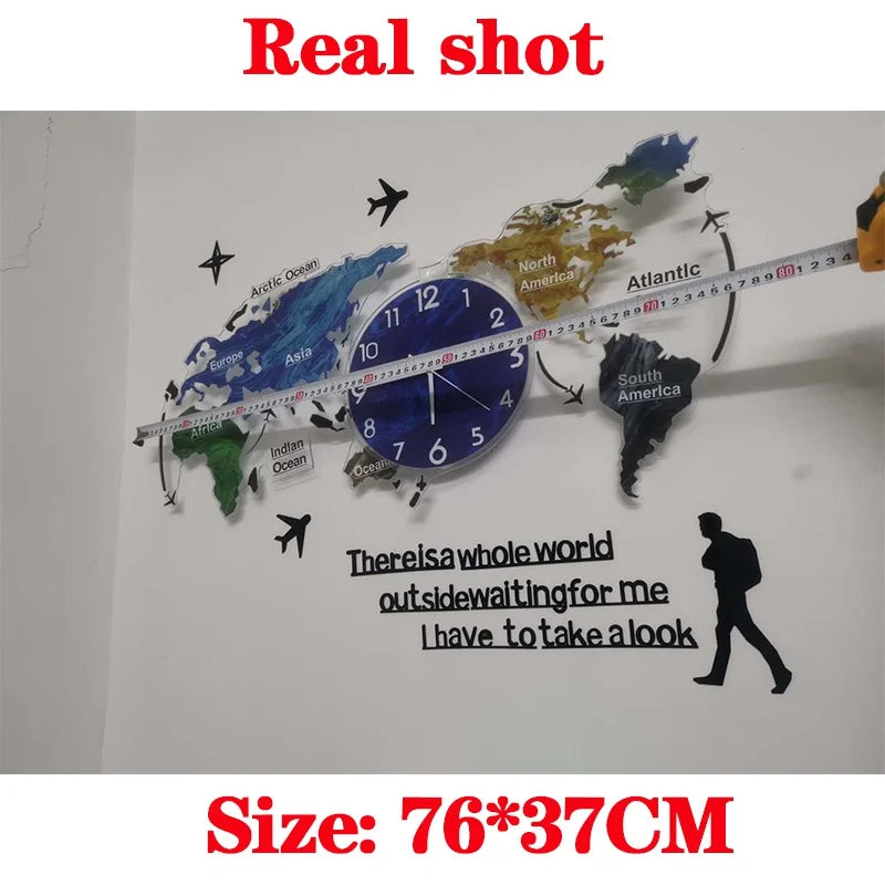 New Hot Unique Acrylic Wall Clock 3D Large Wall Hanging Clock with Stickers Home Decor