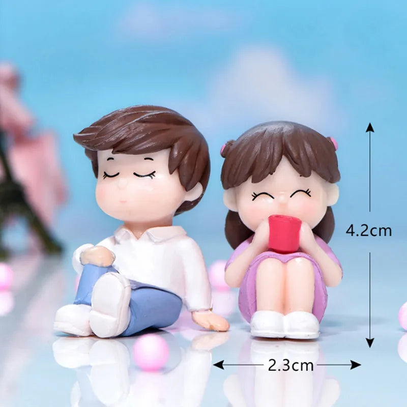 Lovers Couple Miniature Mini Doll Terrarium Figurines Fairy Garden Home Decor Accessories