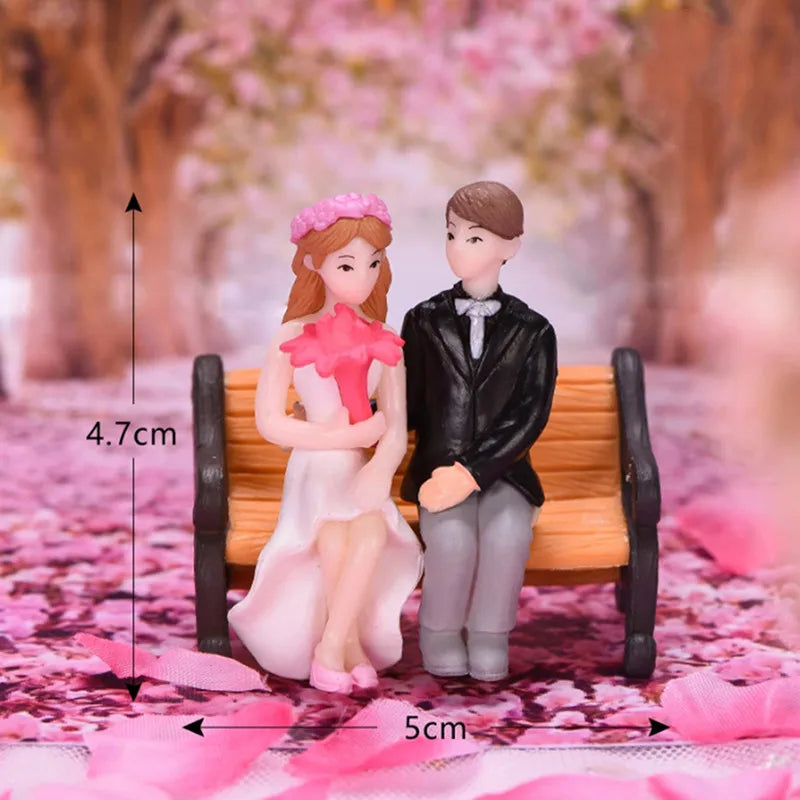 Lovers Couple Miniature Mini Doll Terrarium Figurines Fairy Garden Home Decor Accessories