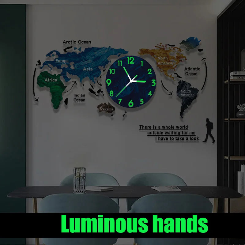 New Hot Unique Acrylic Wall Clock 3D Large Wall Hanging Clock with Stickers Home Decor