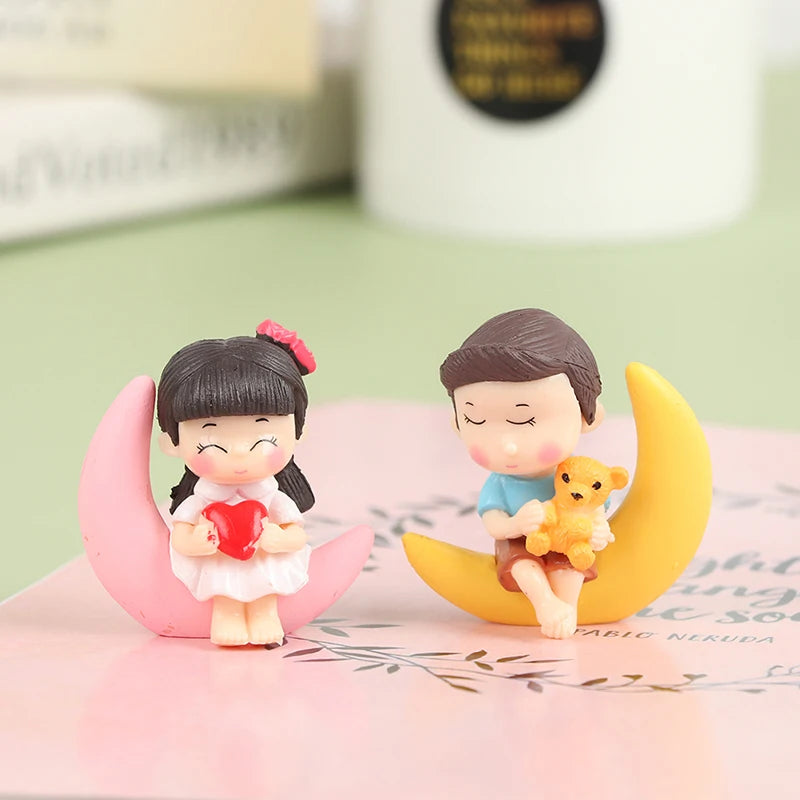 Lovers Couple Miniature Mini Doll Terrarium Figurines Fairy Garden Home Decor Accessories