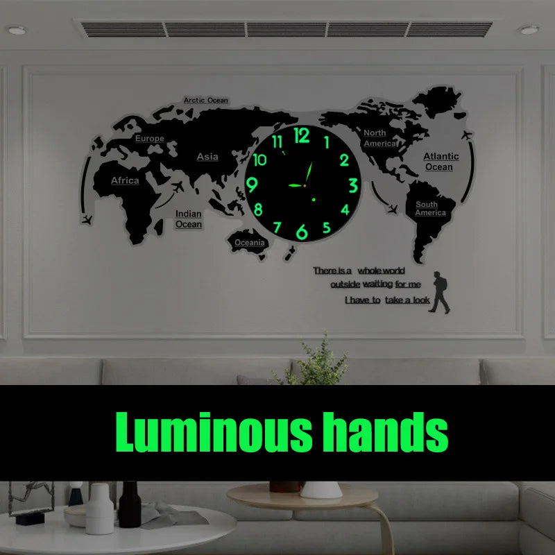 New Hot Unique Acrylic Wall Clock 3D Large Wall Hanging Clock with Stickers Home Decor