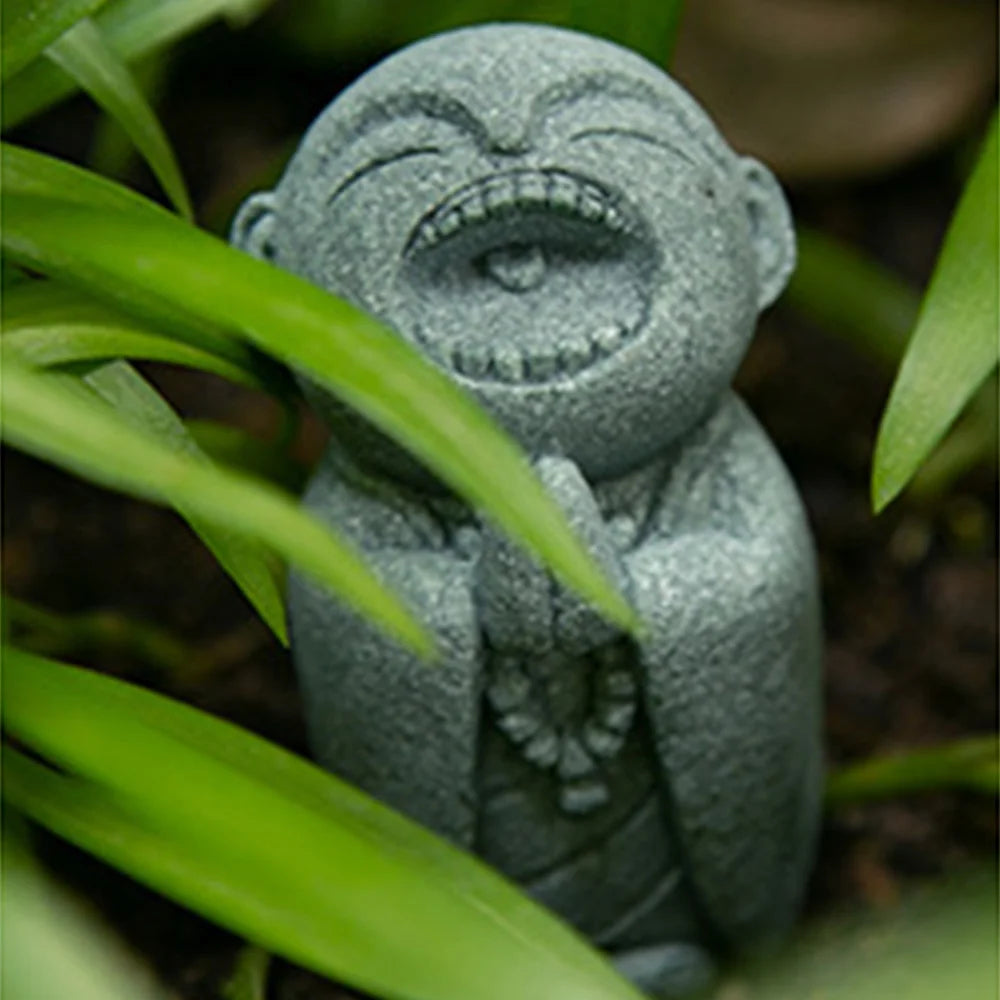 Garden Decoration Buddha Stone Statue Little Buddhist Monks Buddhism Figurines Home Decor