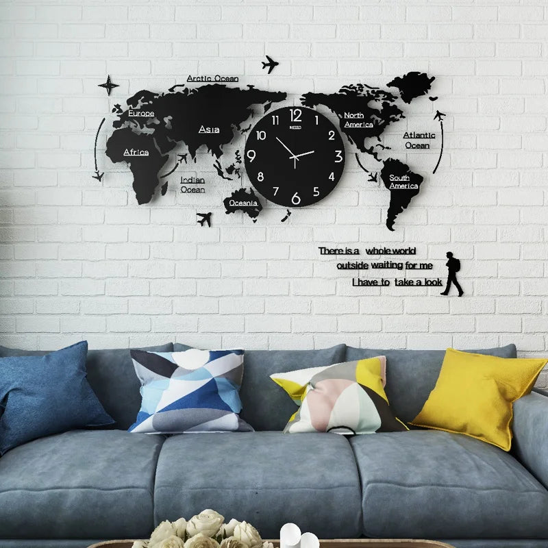 New Hot Unique Acrylic Wall Clock 3D Large Wall Hanging Clock with Stickers Home Decor