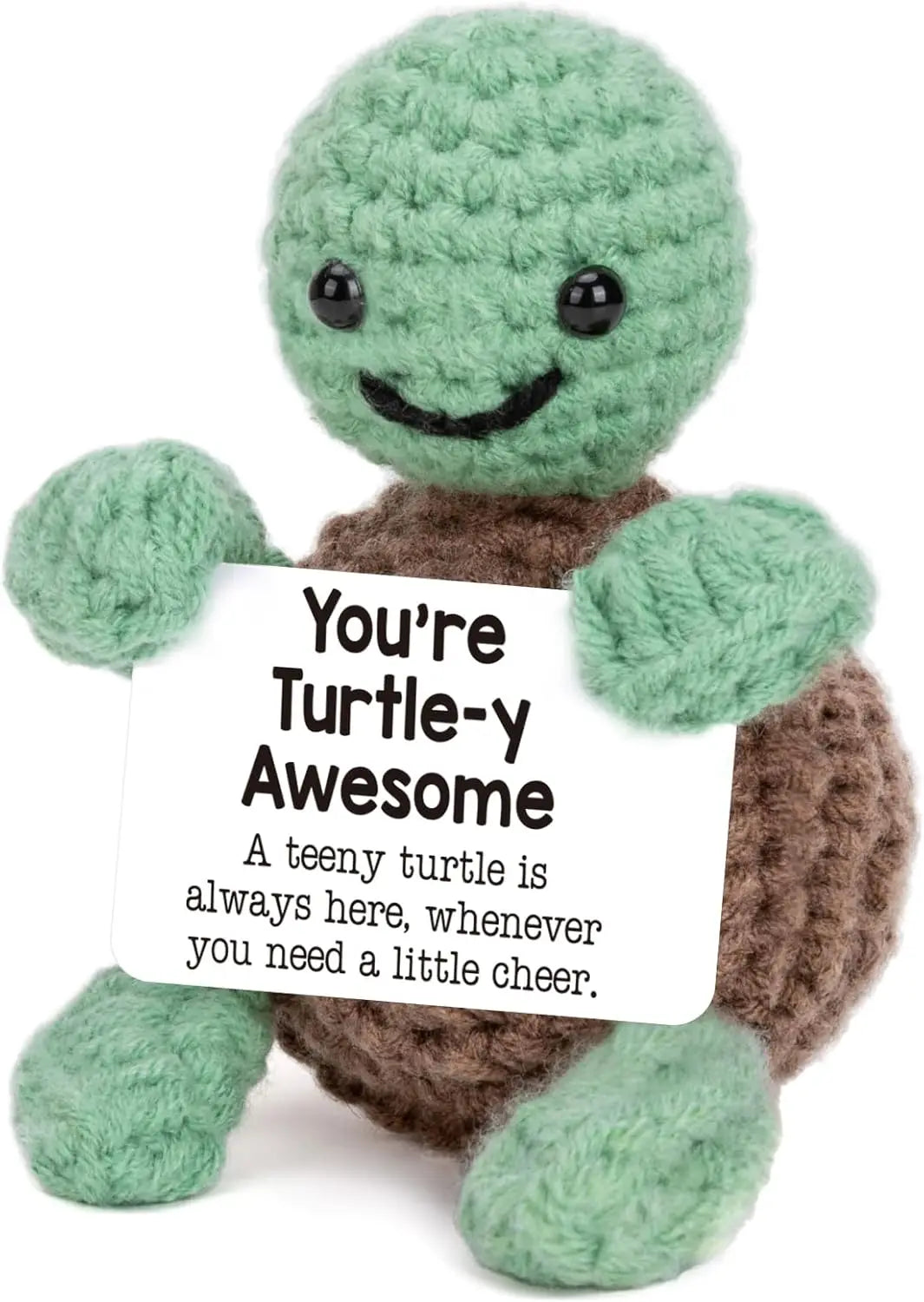 Cute Handmade Knitted Emotional Motivational Turtle Doll Room Home Decoration