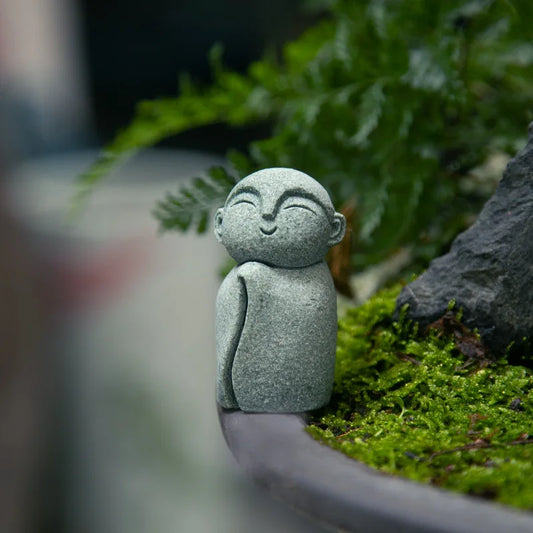 Garden Decoration Buddha Stone Statue Little Buddhist Monks Buddhism Figurines Home Decor
